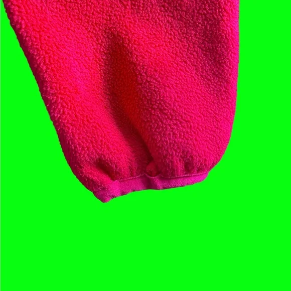 Pink fleece hoodie, zip-up with pockets - Picture 14 of 16